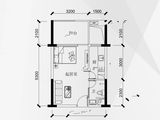 冠昌铂金时代_1室1厅1卫 建面46平米