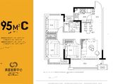 旭辉中心水投御府_3室2厅1卫 建面95平米