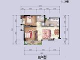 中国铁建公园1159_2室2厅1卫 建面63平米