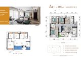 潼南新鸥鹏教育城_4室2厅2卫 建面115平米