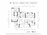 万科四季都会_4室2厅2卫 建面125平米